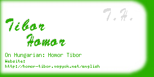 tibor homor business card